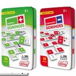 Junior Learning Addition & Subtraction Dominoes Game Set 56 Dominoes  B07D3C7Z9F